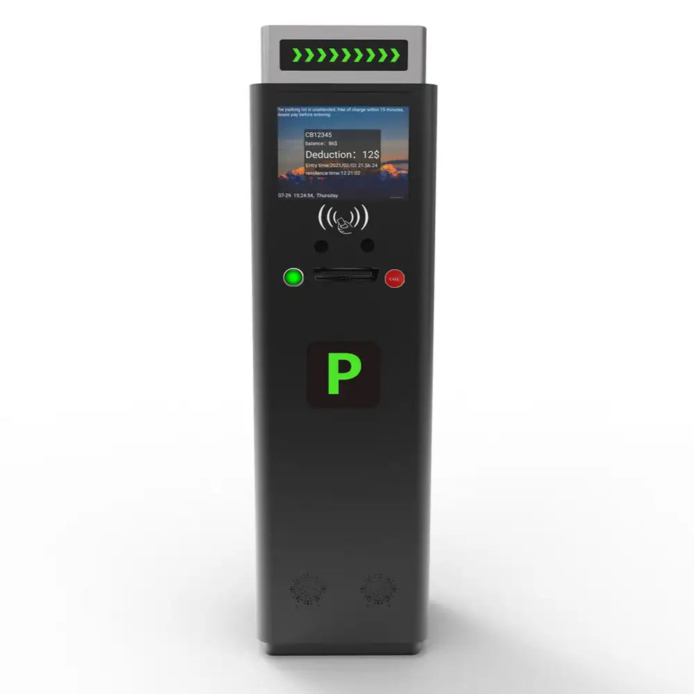 Ticket parking management dispenser with rfid card reader with camera for facial detection Ticket parking management dispenser with rfid card reader with camera for facial detection